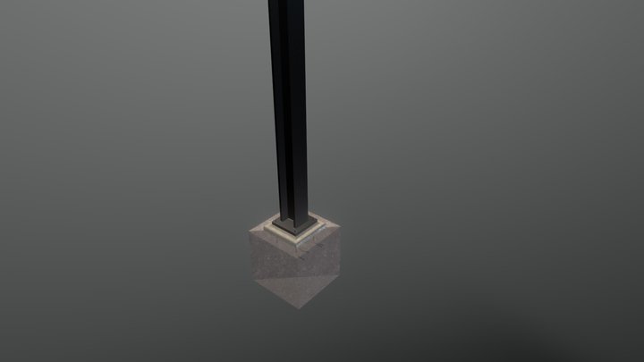 Column Base Detail with Footing 3D Model