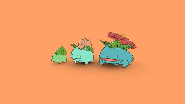 Ivysaur Pokemon Baixar modelos 3D grátis