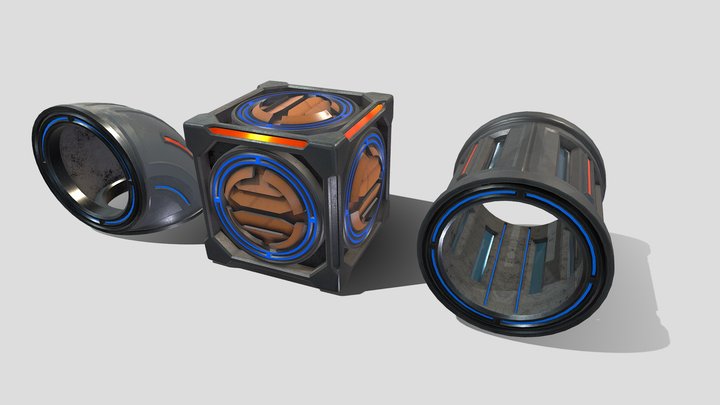 Armoured Pipe 3D Model