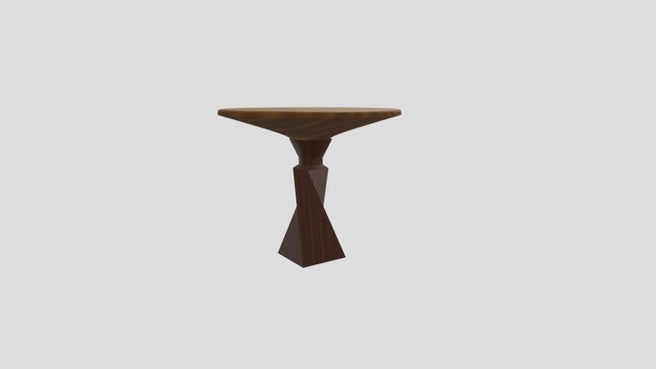 Finished Polished Wood Table 3D Model