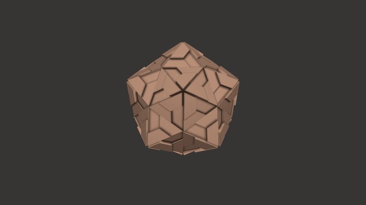 T=3 Virus Capsid Model 3D Model