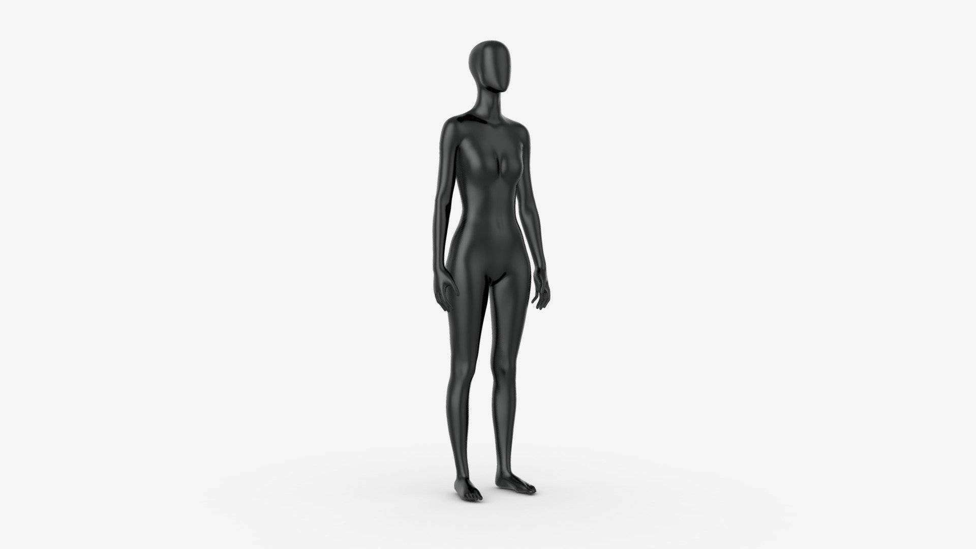 Female Mannequin Black Plastic Full Length Buy Royalty Free 3d Model By Hq3dmod Aivisastics