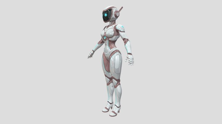 Astra Lumen, a friendly sci-fi companion android