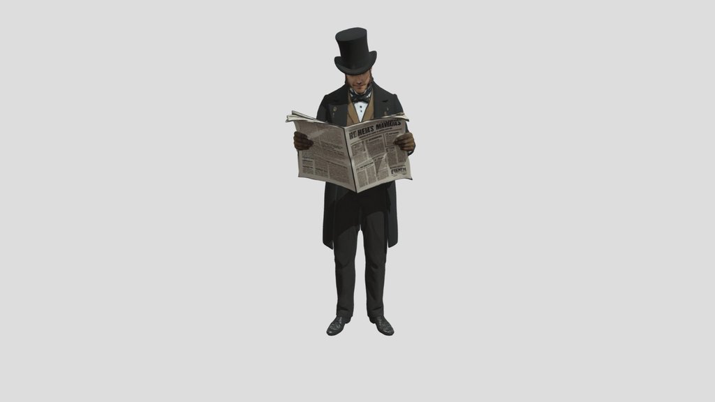 Gentleman reading news paper