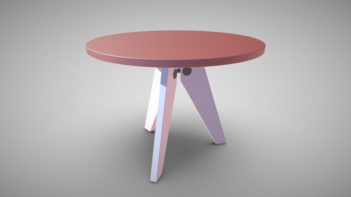 Prouve Gueridon Table, Model by Brian James 3D Model