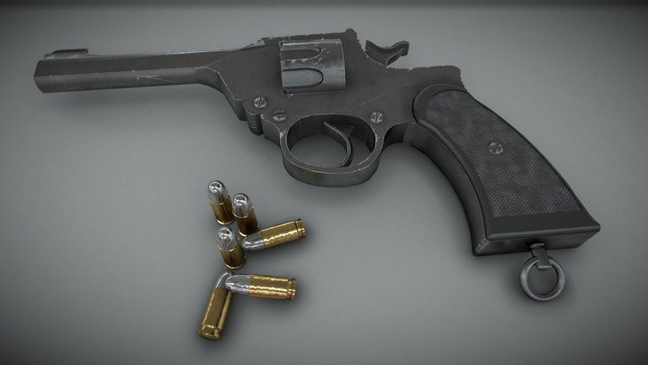 Enfield No. 2 Revolver 3D Model