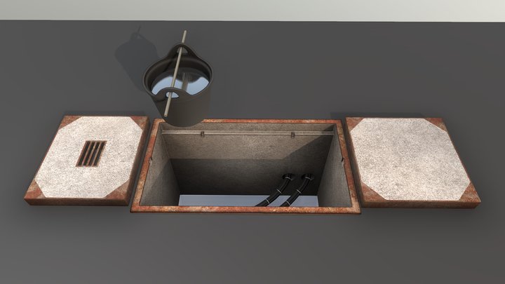 Old Sewage Pit 1 (Low-Poly Version) 3D Model