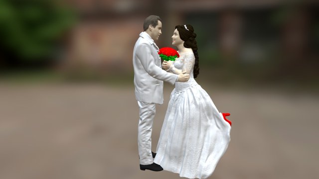 MINIATURA NOIVOS 3D- TOPO DE BOLO MINI3D 3D Model
