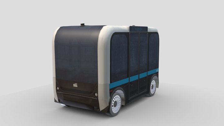 Self-driving shuttle bus Olli 3D Model