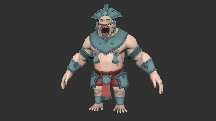 The Aztec Warrior 3D Model