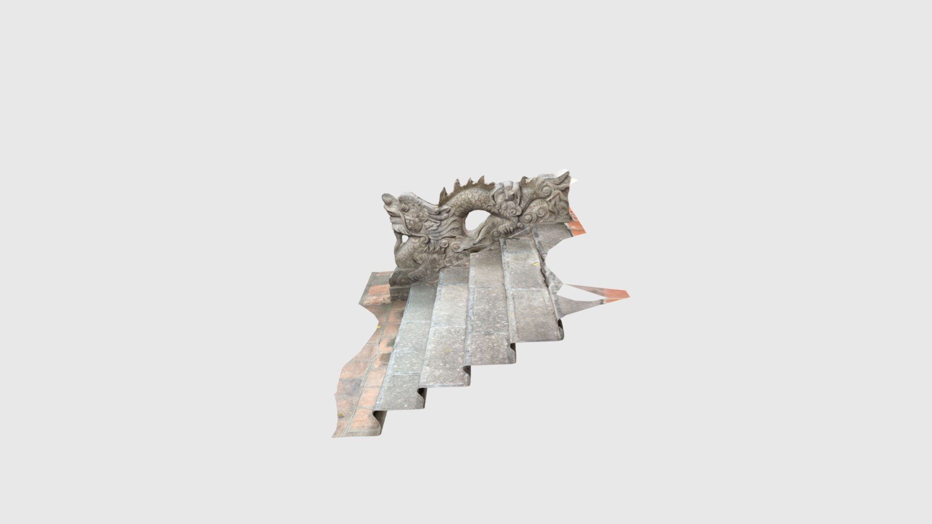 dragon statue on the stairs - Download Free 3D model by ...
