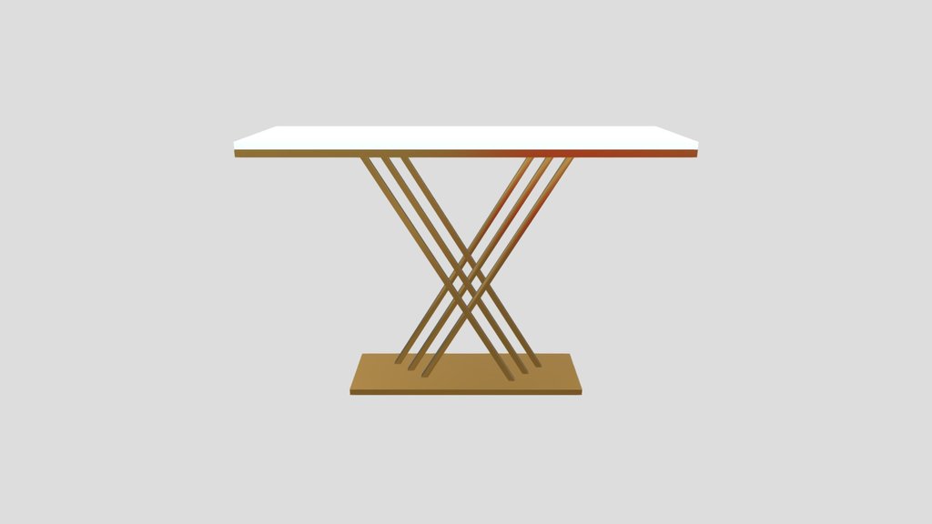 Bianca Tempered Glass Top Console Table
