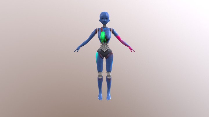 female robot 3D Model