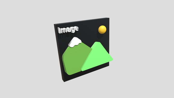Icon - Image 1 2 Color 3D Model