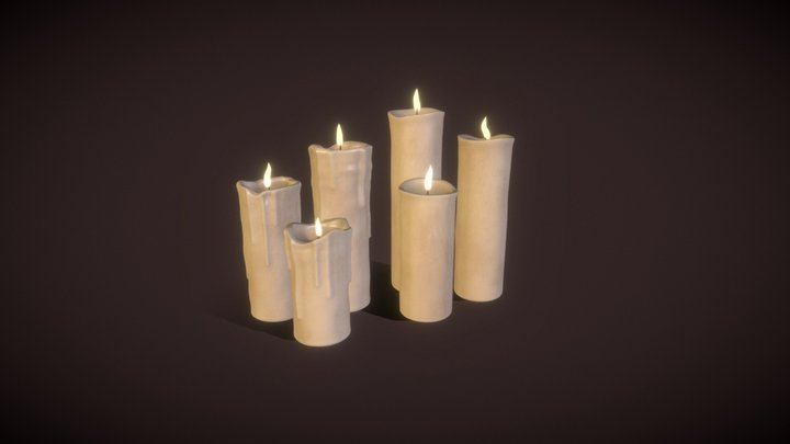 Candles [Animated] 3D Model