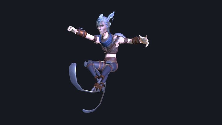 Hareborne - Grey Hare 3D Model