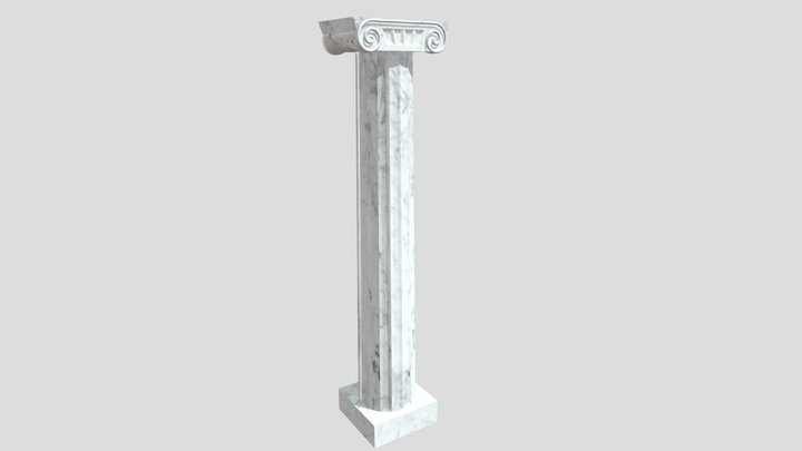 Free simple Ionic column - Colonne ionique 3D Model