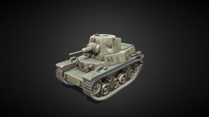 American Light Tank 3D Model