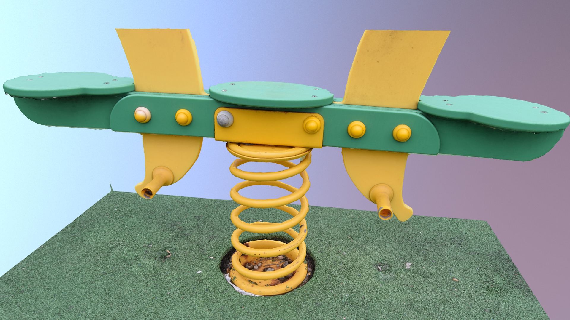 3D model Seesaw - This is a 3D model of the Seesaw. The 3D model is about a group of colorful toys.