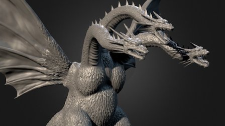 KING GHIDORAH-GODZILLA SERIES 3D Model