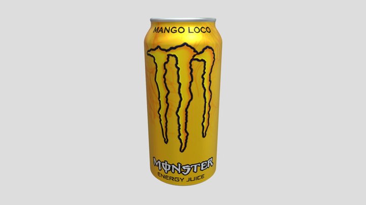 Monster Energy drink mango flavor 3D Model