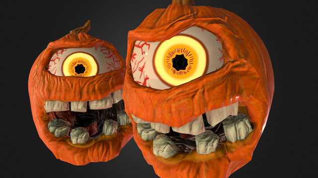 Scary Pumpkins 3D Model