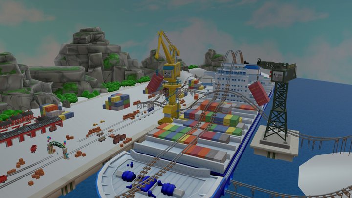 Brendam Docks 3D Model