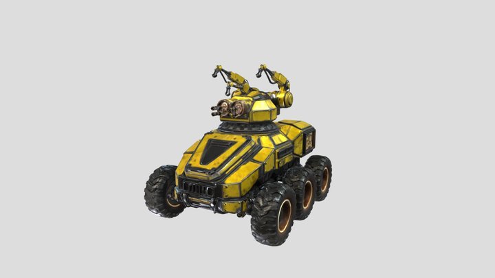 Futuristic Cyberpunk ROV 3D Model