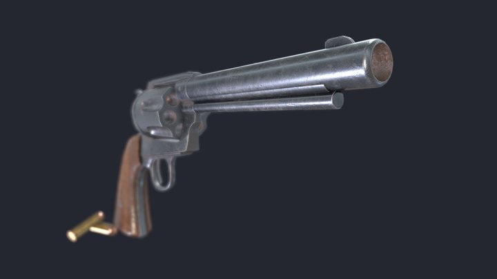 Revolver - High Poly 3D Model