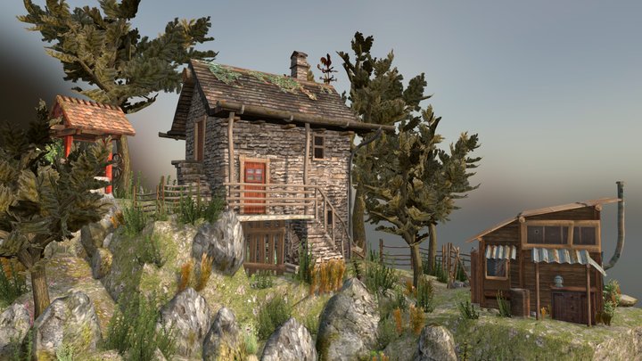 DAE Diorama - Forest Loner 3D Model