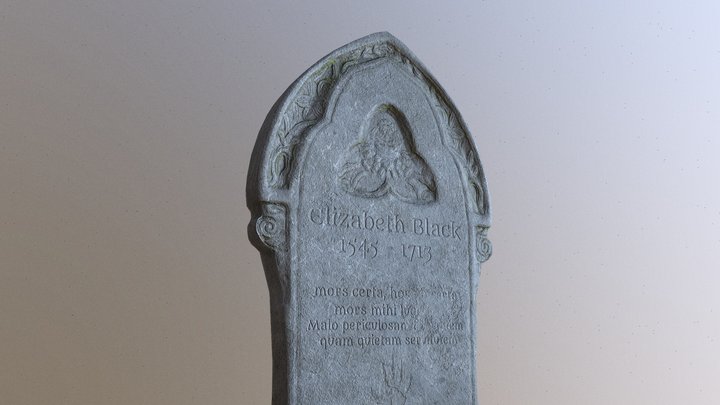 Gothic Tombstone 3D Model