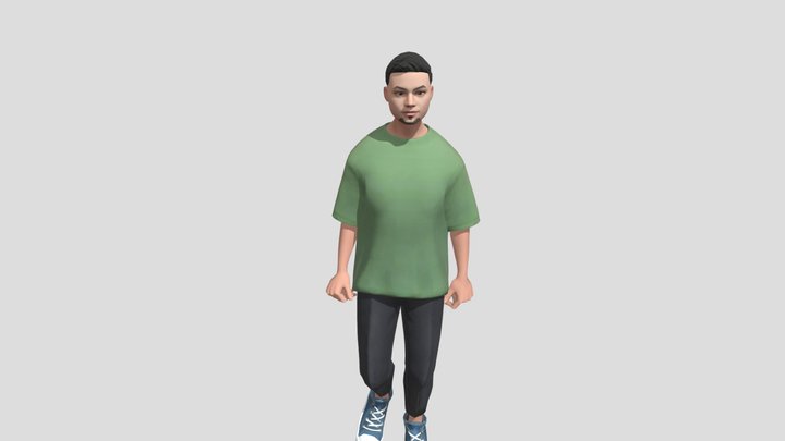 Walk Characters A 3D Model
