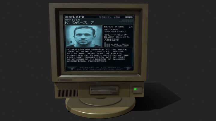 Computer old PC system 3D Model