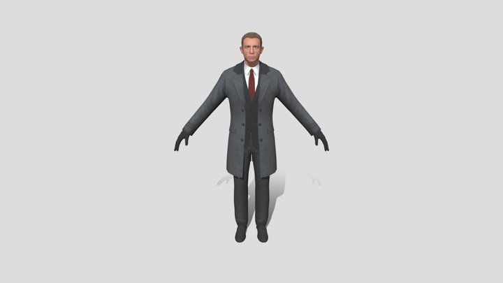 James Bond Lowpoly 3D Model