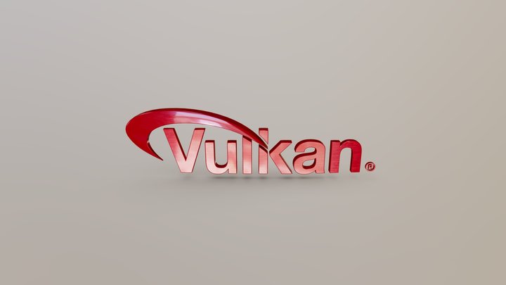Vulkan Logo 3D Model