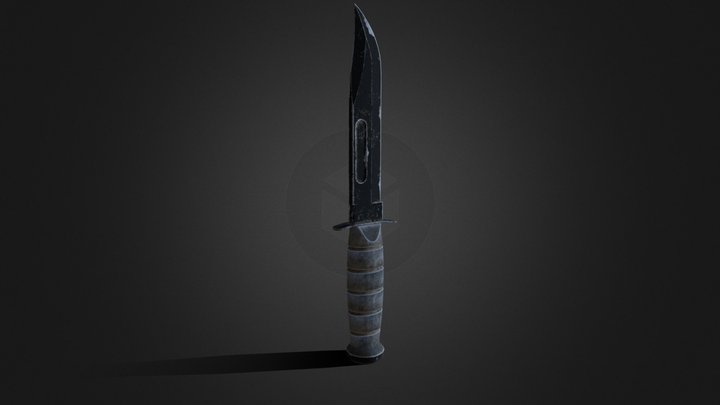 Combat Knife - Detailed 3D Model