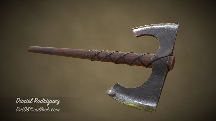 Viking War Axe 3D Model