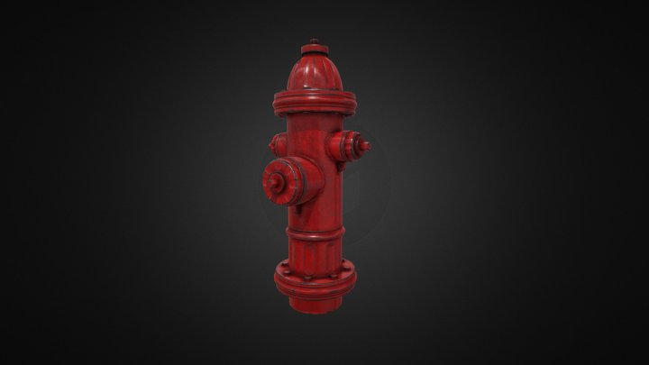 Weathered City Fire Hydrant 3D Model