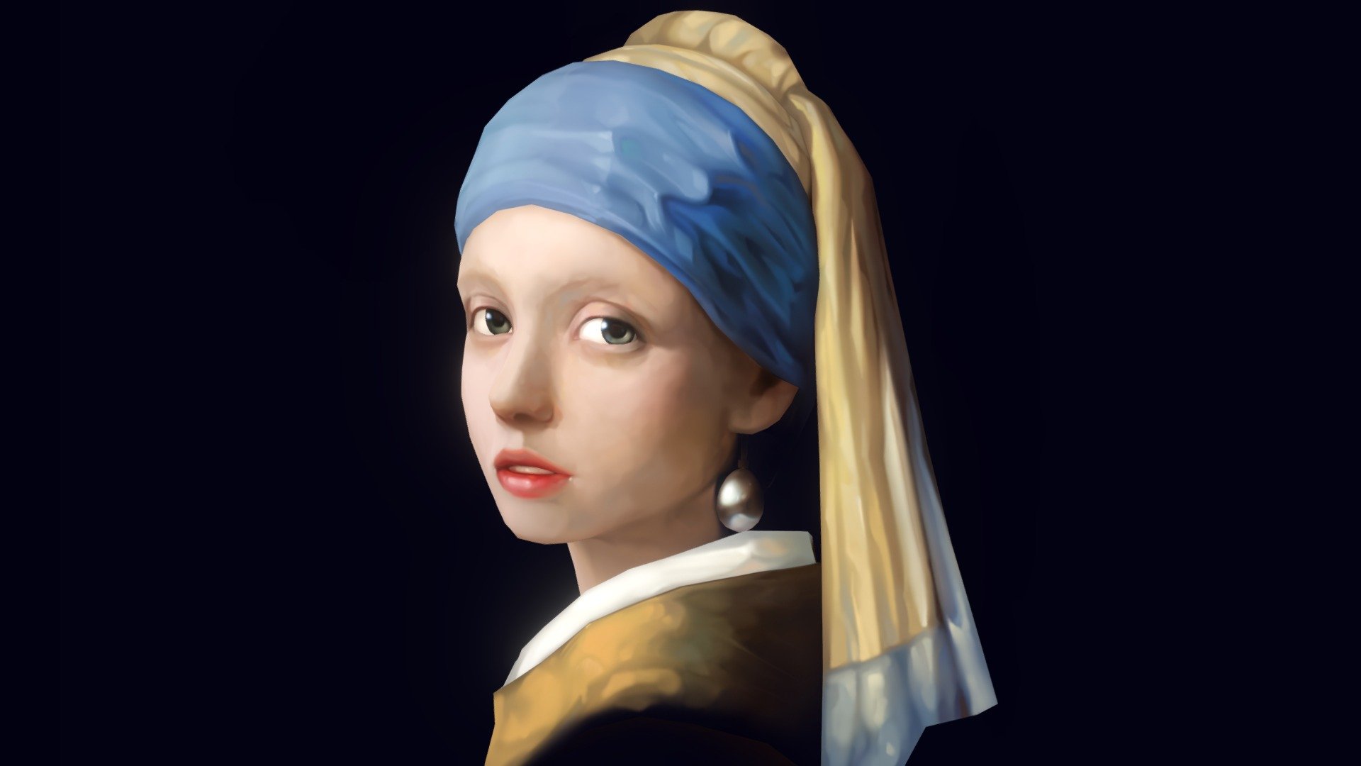 GIRL WITH A PEARL EARRING - 3D model by JokerYY [22103be] - Sketchfab