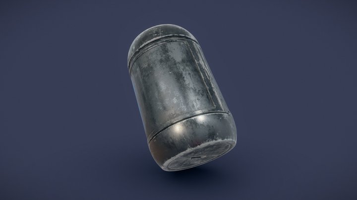 Futuristic Barrel 3D Model