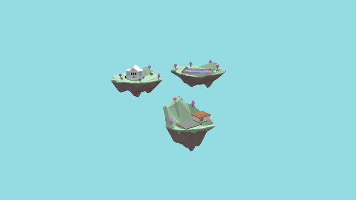 Floating Islands Louis Incz 3D Model