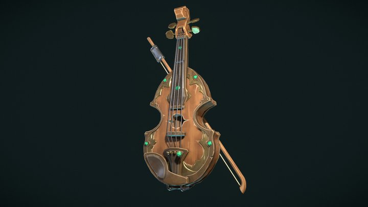 stylized violin 3D Model