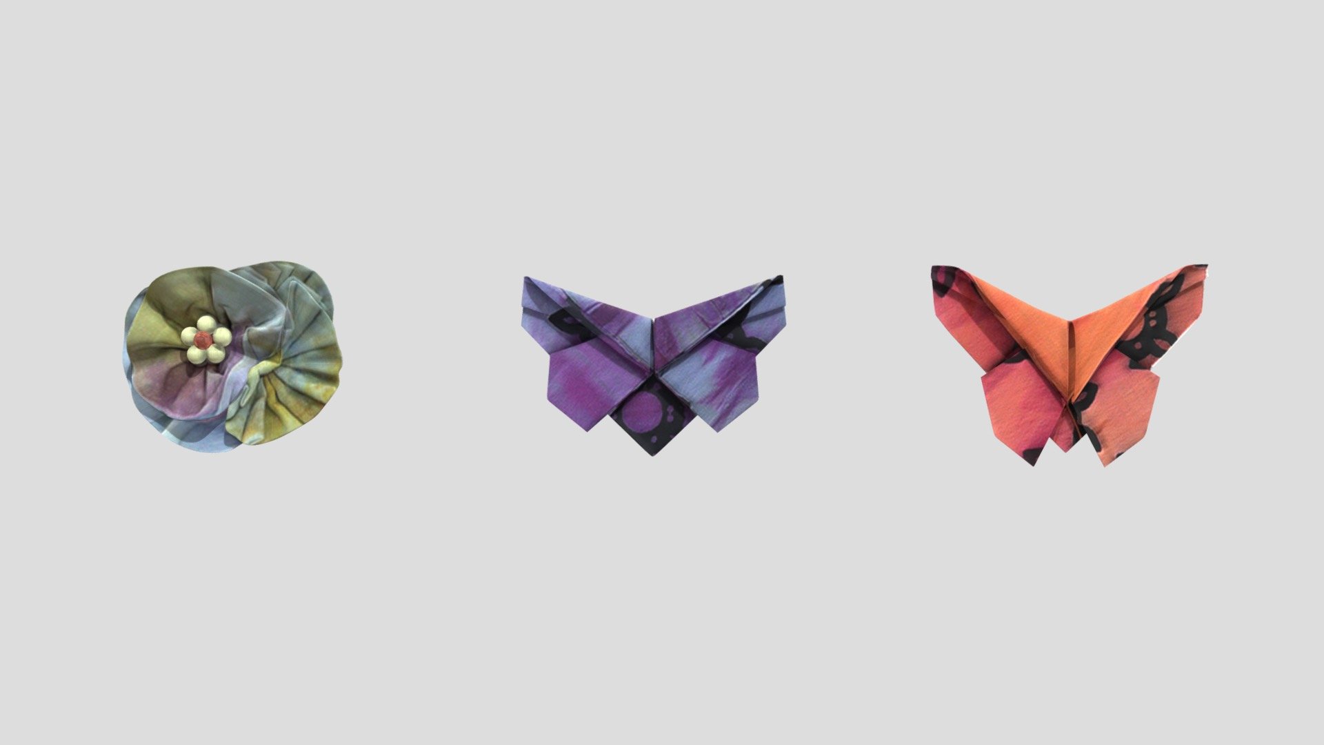 HAIR CLIP BATIK LINUT (3PCS PER SET) — Sketchfab embed 3D viewer