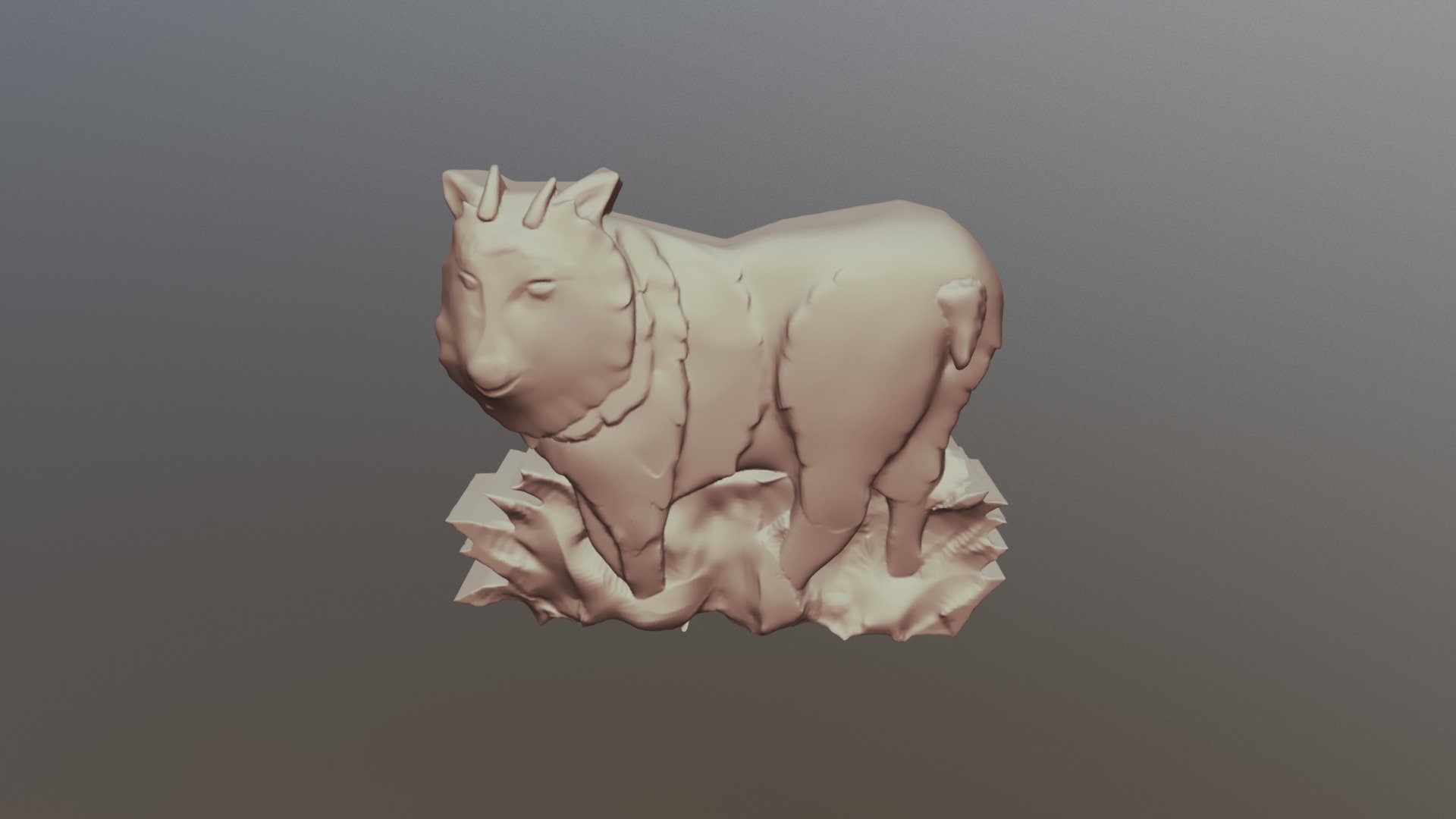 Con DÊ - 3D goat - bản nháp