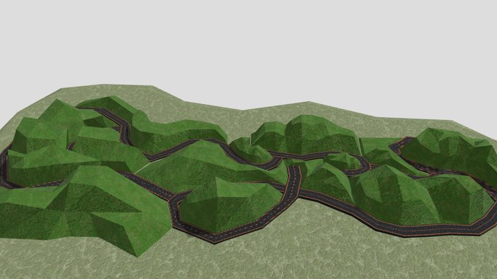 Hilly Road 3D Model