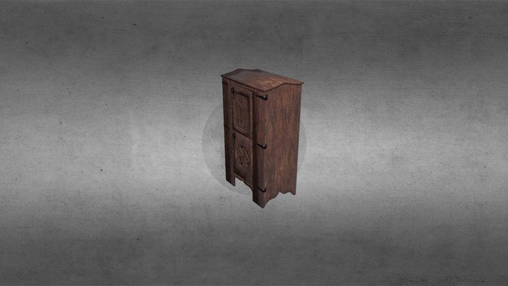 Medieval cabinet 3D Model