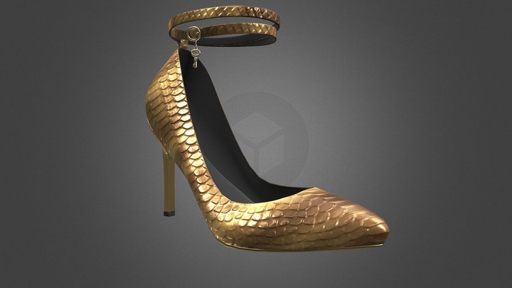 Shoe with ancle strap 3D Model