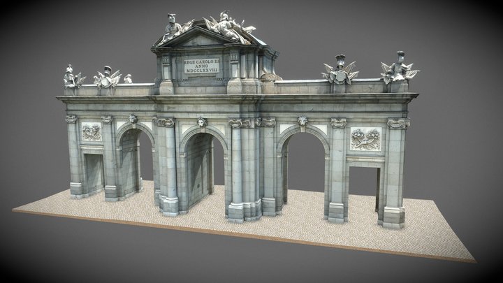 Puerta de Alcalá de Madrid 3D Model