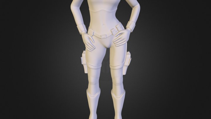Girl Superheroine 3D Model