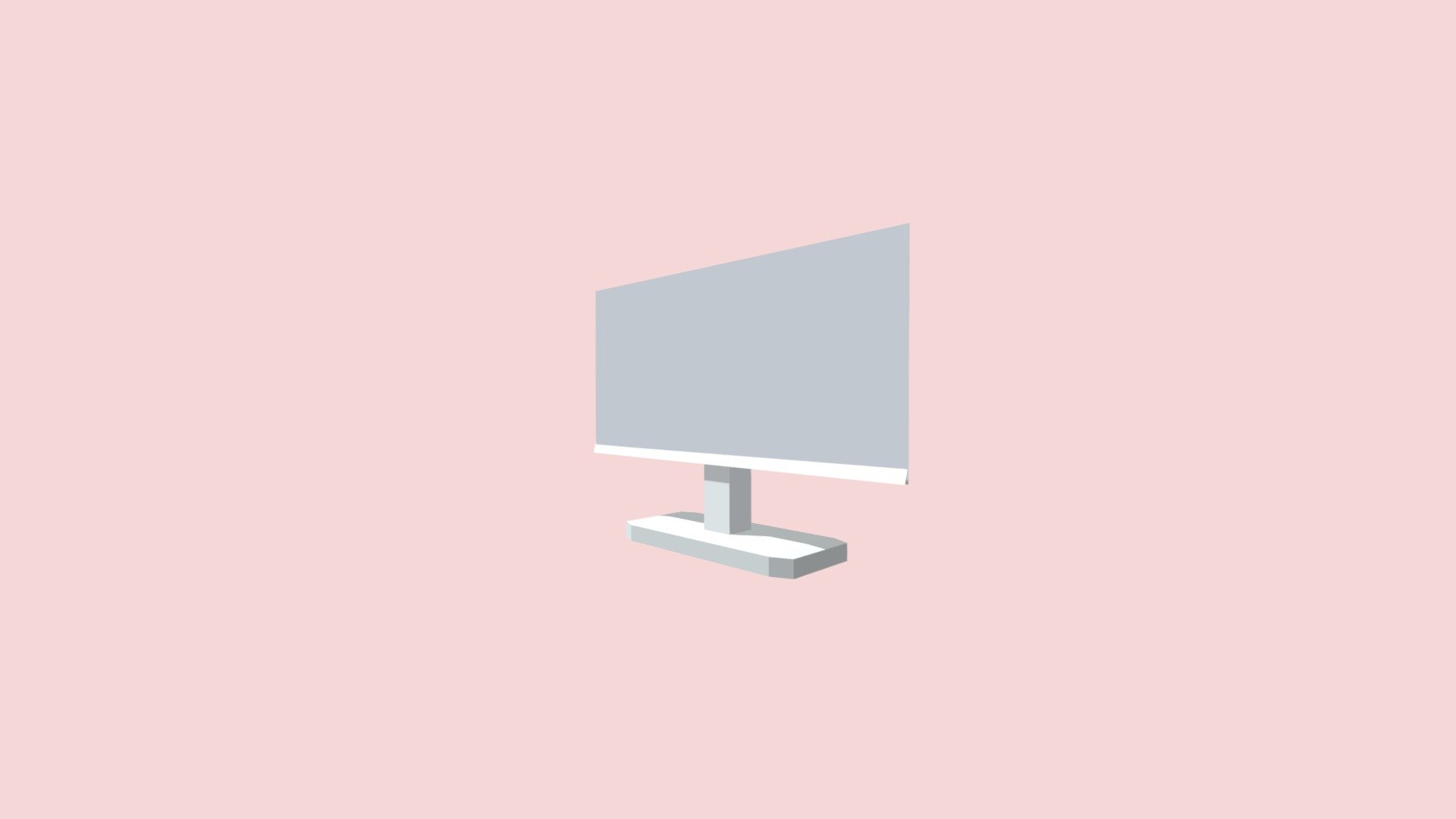 Low poly monitor